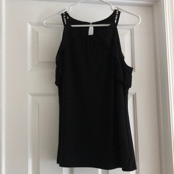 White House Black Market Tops - White House Black market halter jersey material top with ruffle detail